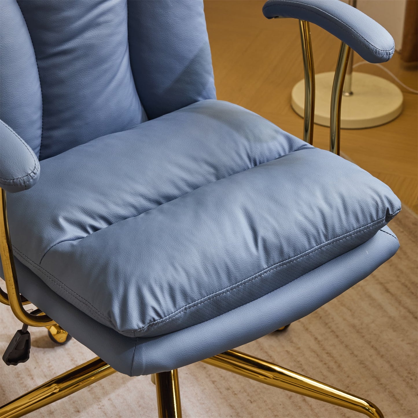 Silla de Oficina Ktaxon Ergonómica de Respaldo Alto en Piel Sintética – Ajustable, Giratoria y con Descansabrazos Acolchados