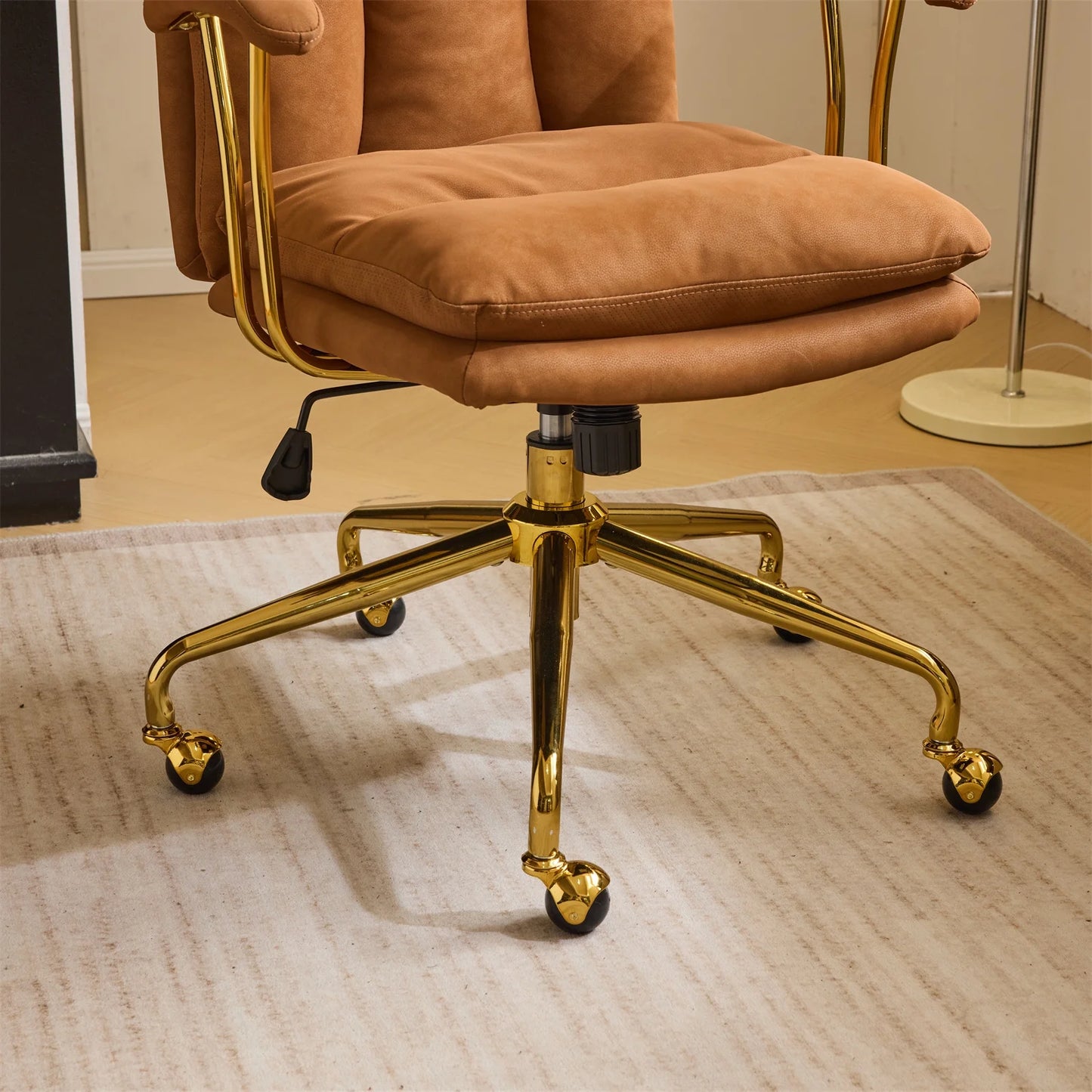 Silla de Oficina Ktaxon Ergonómica de Respaldo Alto en Piel Sintética – Ajustable, Giratoria y con Descansabrazos Acolchados