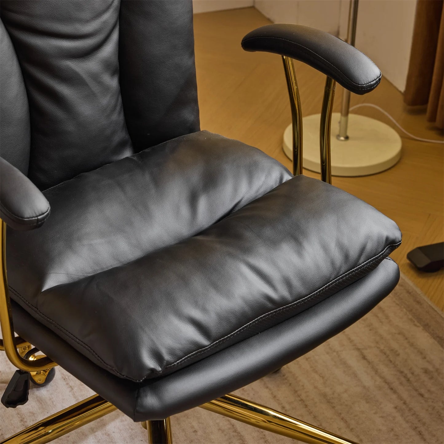 Silla de Oficina Ktaxon Ergonómica de Respaldo Alto en Piel Sintética – Ajustable, Giratoria y con Descansabrazos Acolchados